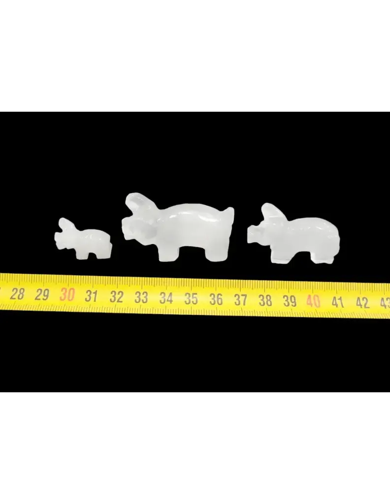 Familia cerditos onix blanco - 7und